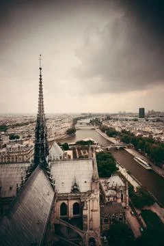 Paris rooftop view Fotos Stock