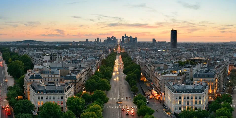 Paris rooftop view Stock Photos