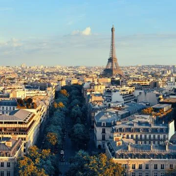 Paris rooftop view Stock Photos