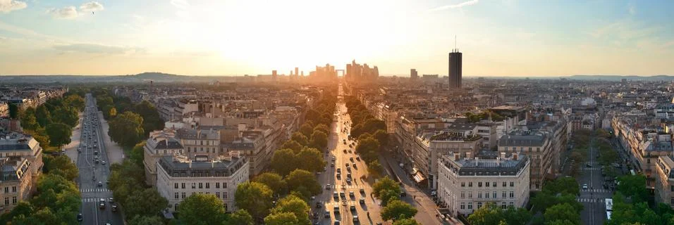 Paris rooftop view Stock Photos