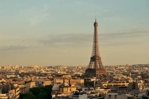 Paris rooftop view Stock Photos