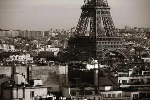 Paris rooftop view Stock Photos