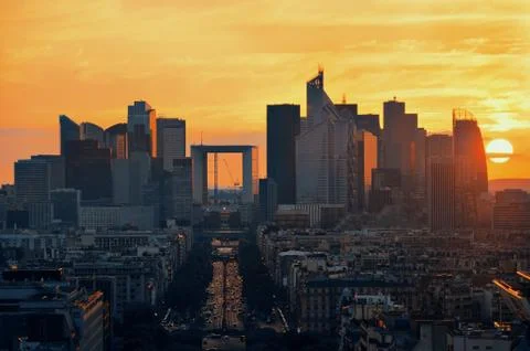 Paris rooftop view Stock Photos