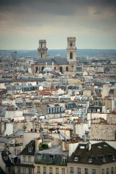 Paris rooftop view Stock Photos
