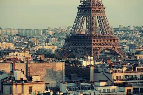 Paris rooftop view Stock Photos