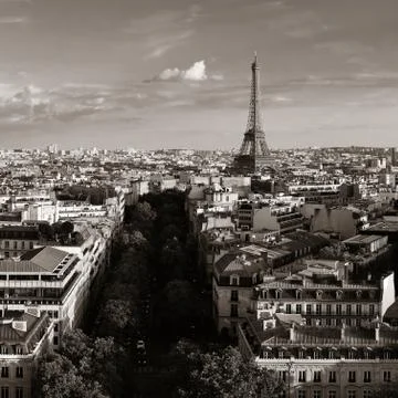 Paris rooftop view Stock Photos