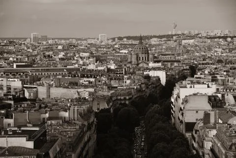 Paris rooftop view Stock Photos