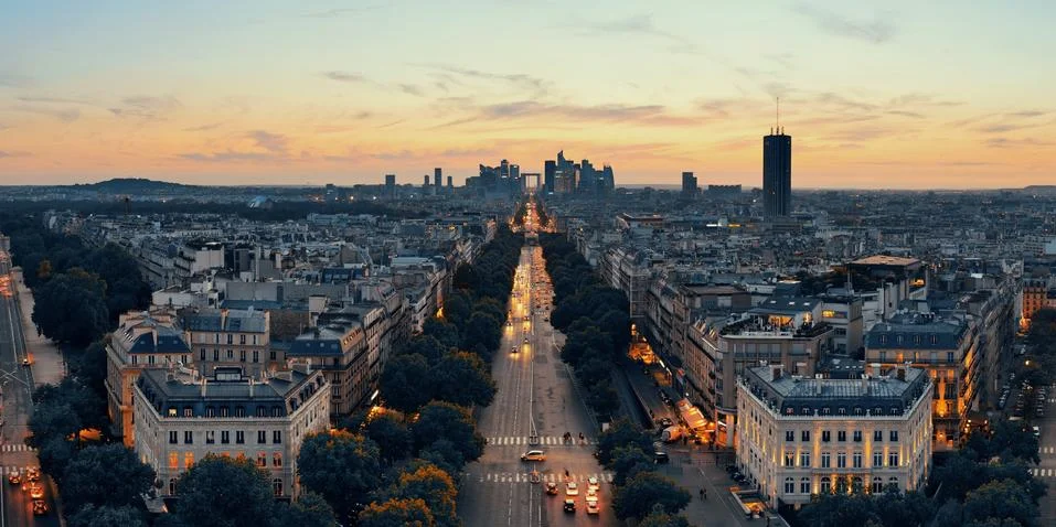 Paris rooftop view Stock Photos