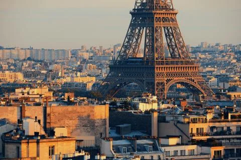 Paris rooftop view Fotos Stock