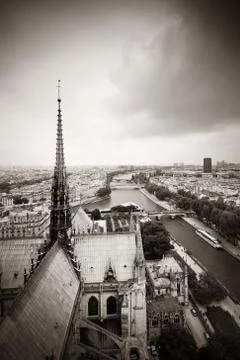 Paris rooftop view Stock Photos