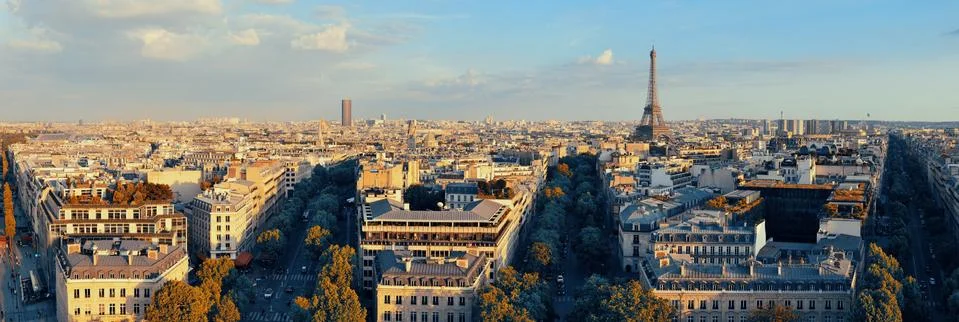 Paris rooftop view Stock Photos