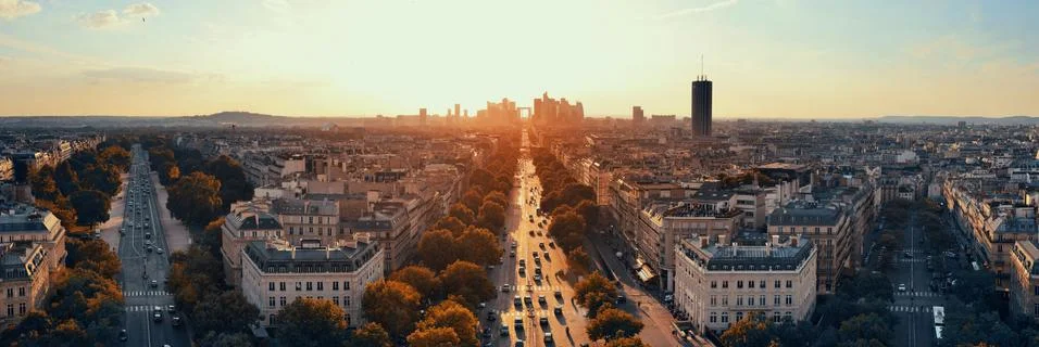 Paris rooftop view Stock Photos