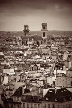 Paris rooftop view 写真素材