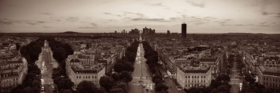 Paris rooftop view Stock Photos