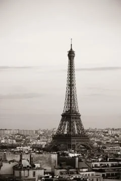 Paris rooftop view Stock Photos