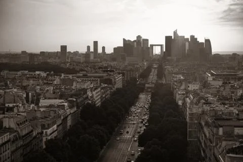 Paris rooftop view Stock Photos