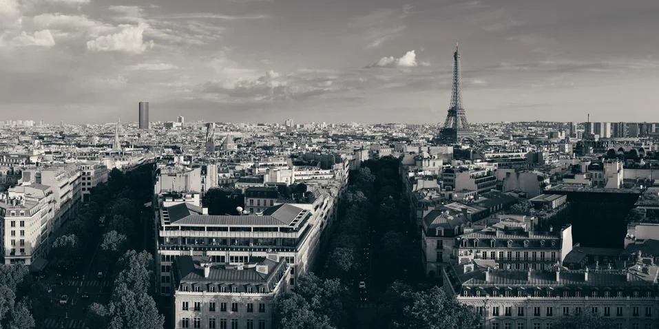 Paris rooftop view Stock Photos