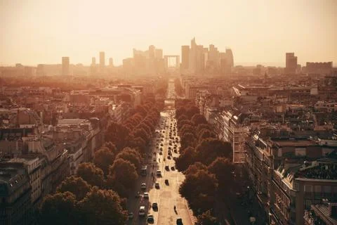 Paris rooftop view Stock Photos