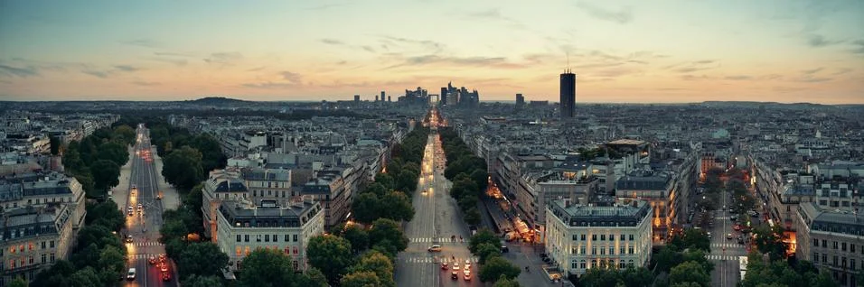 Paris rooftop view Stock Photos