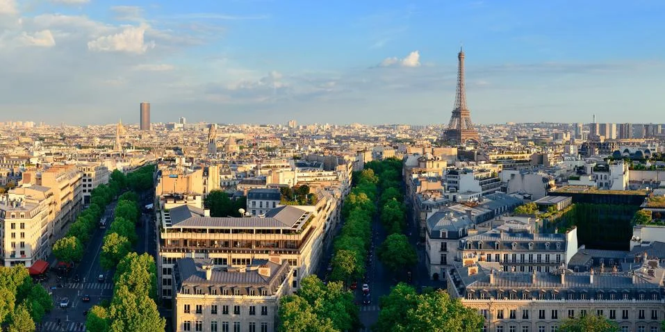 Paris rooftop view Stock Photos