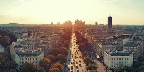 Paris rooftop view Stock Photos