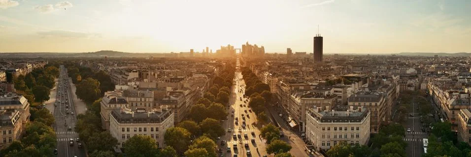 Paris rooftop view Stock Photos
