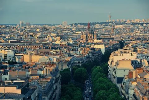 Paris rooftop view Fotos Stock