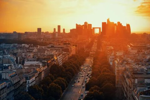Paris rooftop view Stock Photos