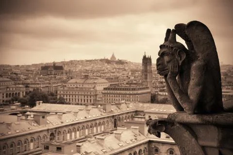 Paris rooftop view Stock Photos