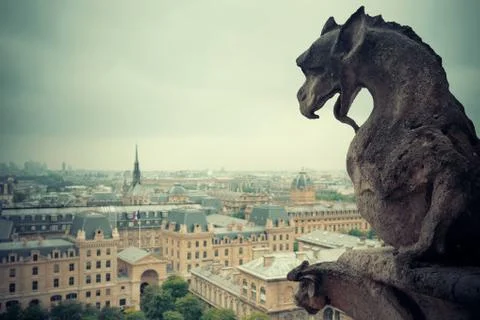 Paris rooftop view Stock Photos