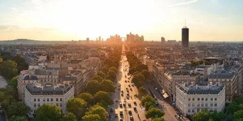 Paris rooftop view Stock Photos