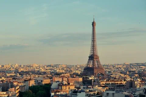 Paris rooftop view Stock Photos