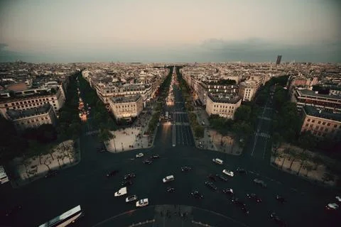 Paris rooftop view Stock Photos