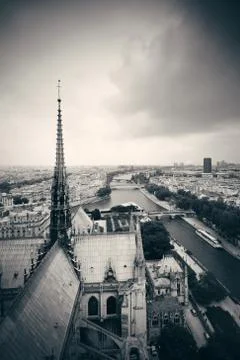 Paris rooftop view 写真素材