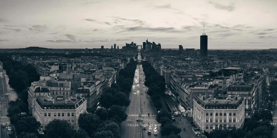 Paris rooftop view Stock Photos
