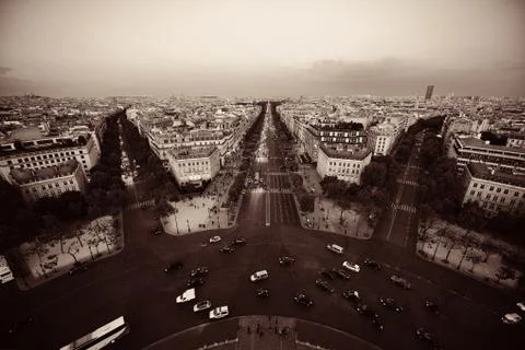 Paris rooftop view Stock Photos