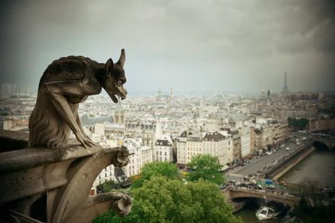 Paris rooftop view Stock Photos