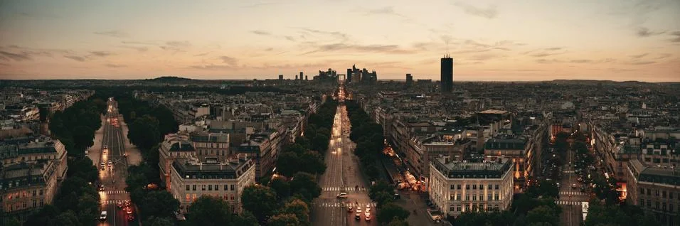 Paris rooftop view Stock Photos