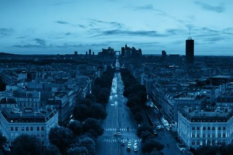 Paris rooftop view Stock Photos