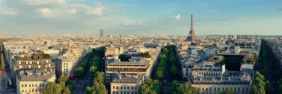 Paris rooftop view Stock Photos