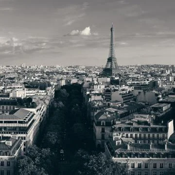 Paris rooftop view Stock Photos