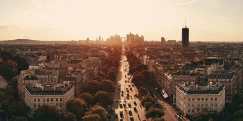 Paris rooftop view Stock Photos