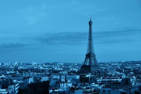 Paris rooftop view Stock Photos