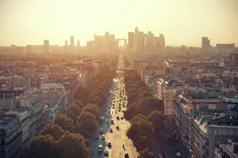 Paris rooftop view Stock Photos