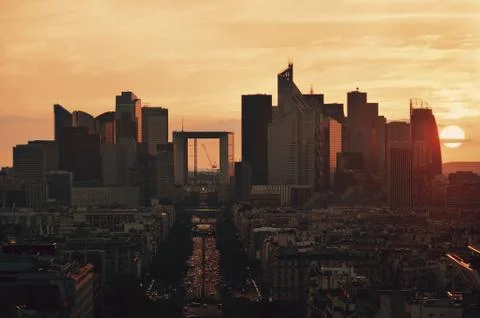 Paris rooftop view Stock Photos