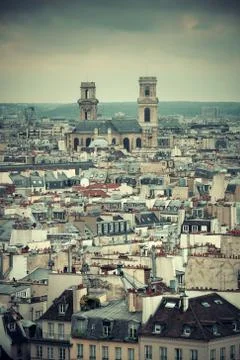 Paris rooftop view 写真素材