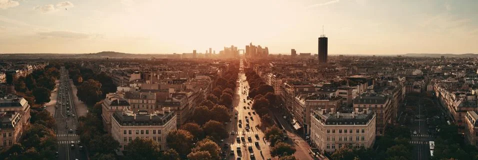 Paris rooftop view Stock Photos