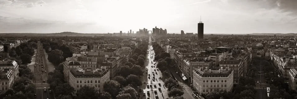 Paris rooftop view Stock Photos