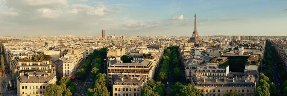 Paris rooftop view Stock Photos