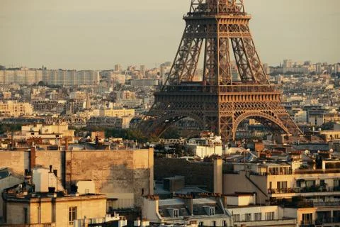 Paris rooftop view Stock Photos